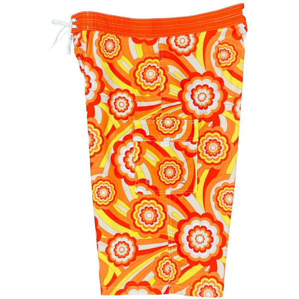 "Yellow Brick Road" (Orange) Double Cargo Pocket Board Shorts - Board Shorts World Outlet